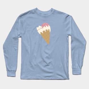 Kawaii cat icecream Long Sleeve T-Shirt